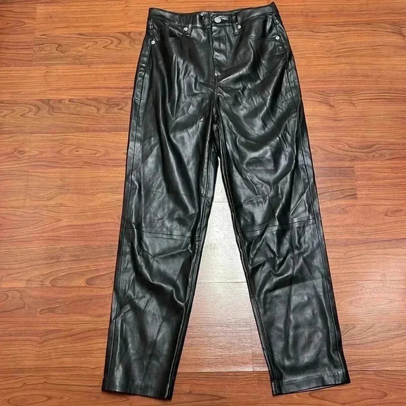 Blank NYC Need You Tonight - Leather Five-Pocket High-Rise Pants size 27 - Picture 5 of 14